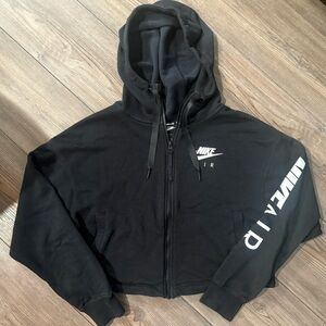 Nike Air Full Zip Hoodie Black Women’s Medium Athletic Fleece Jacket